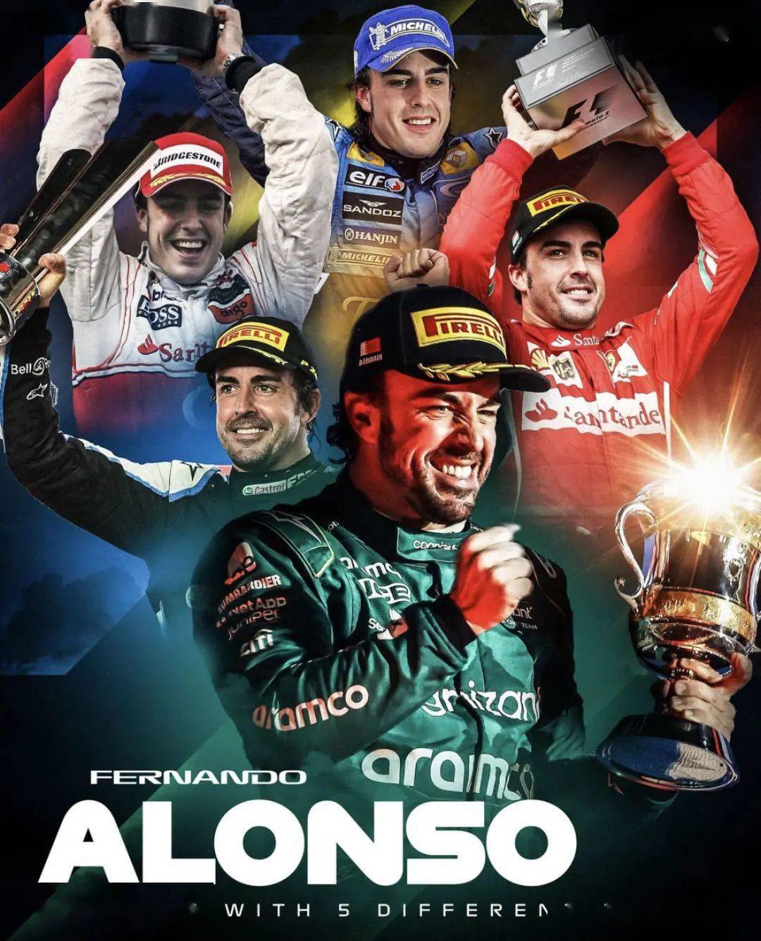 关于迈凯伦力克法拉利，阿隆索扛起全队的信息